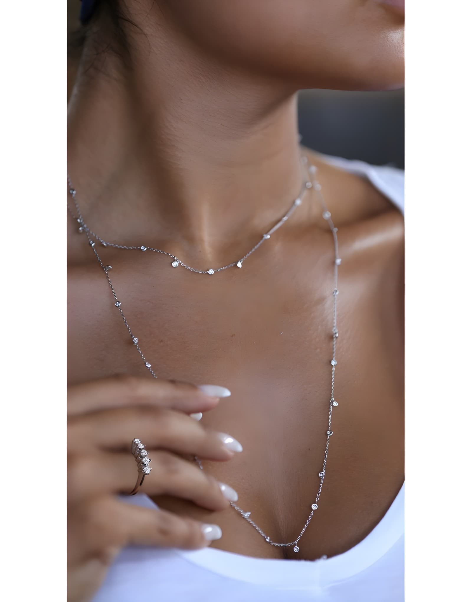1.00ct Tohum Zincir 1 metre Kolye