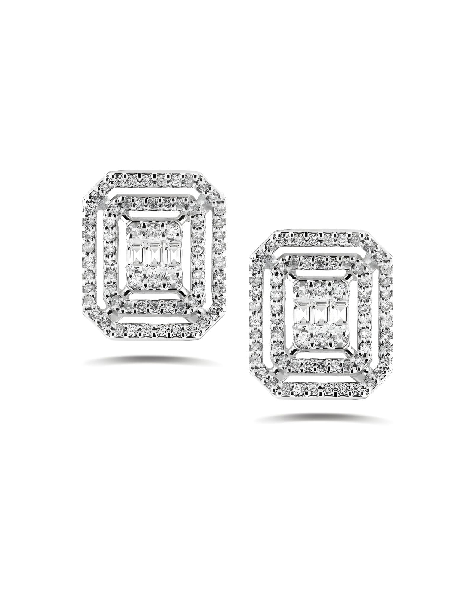 0.85ct Foran Baget Pırlanta Küpe
