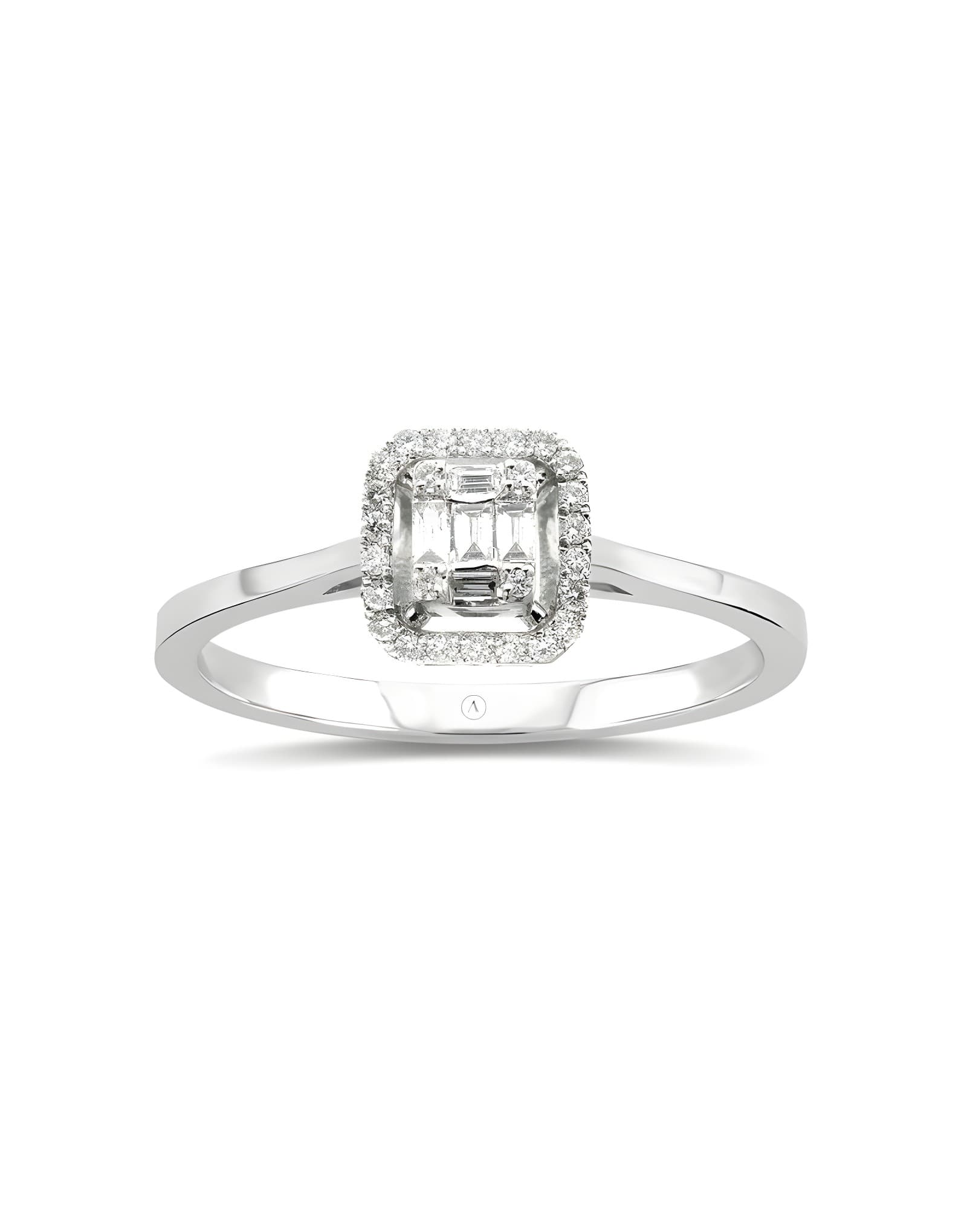0.17ct F Rengi Baget Pırlanta Yüzük