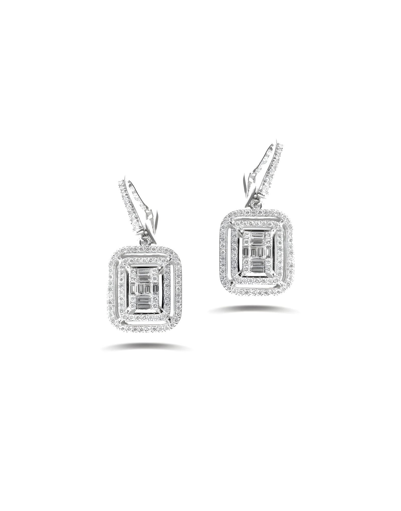 Farah 1.05ct F Rengi Baget Pırlanta Küpe