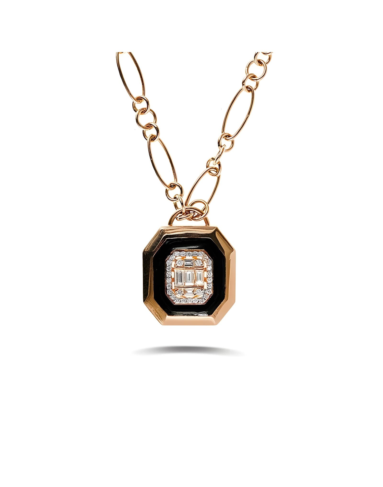 0.50ct Baget Pırlantalı Örme Zincir