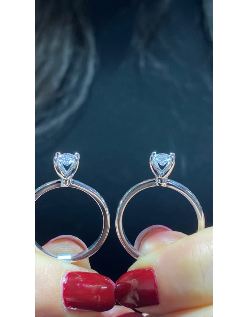 HRD Pençe Tırnak 0.38ct D Rengi Oval Tektaş