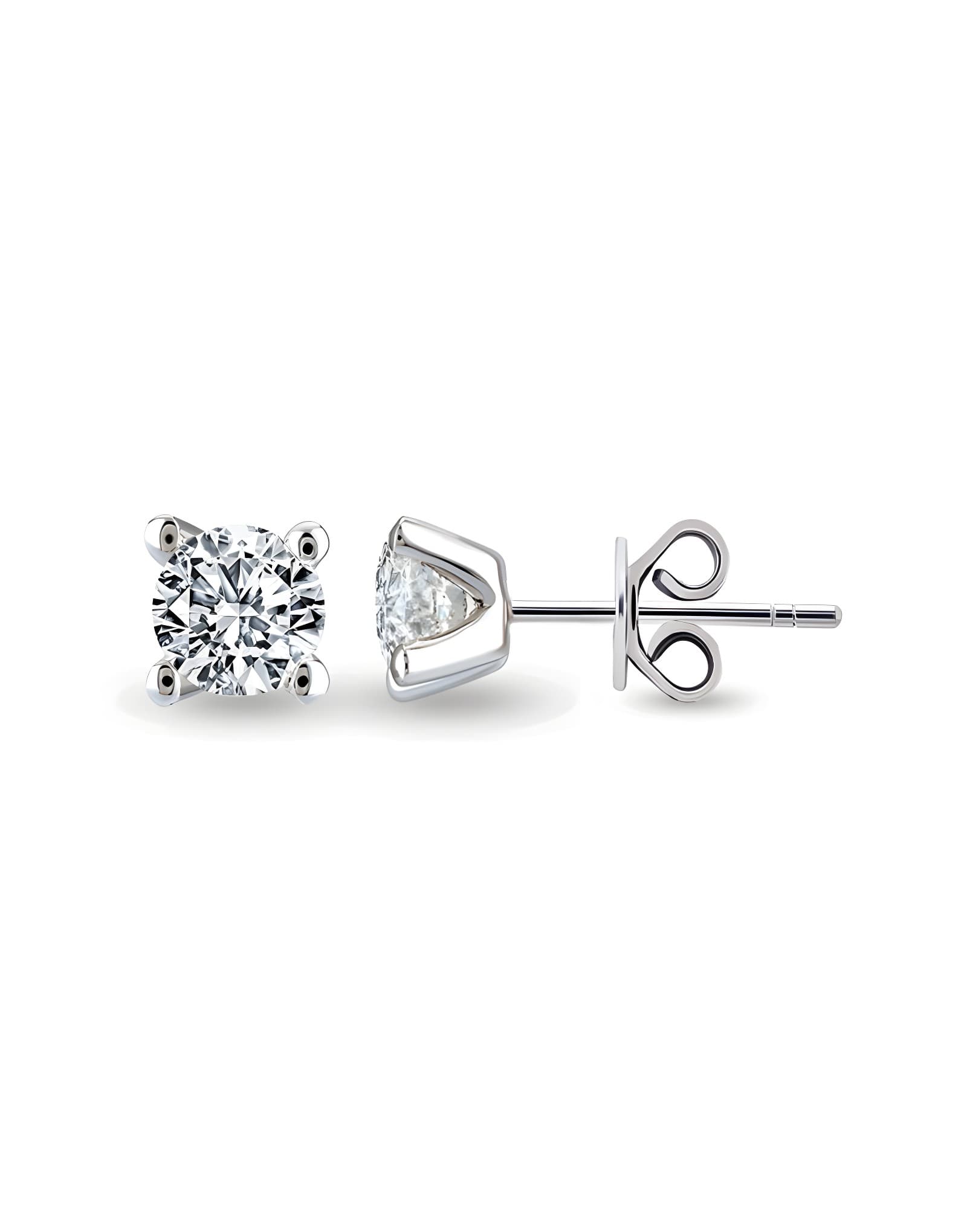 0.83ct Hrd Sertifikalı E rengi Tektaş Küpe