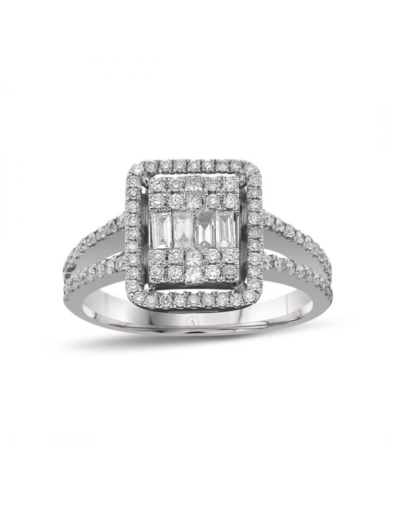 1.43ct E Rengi Baget Pırlanta Yüzük