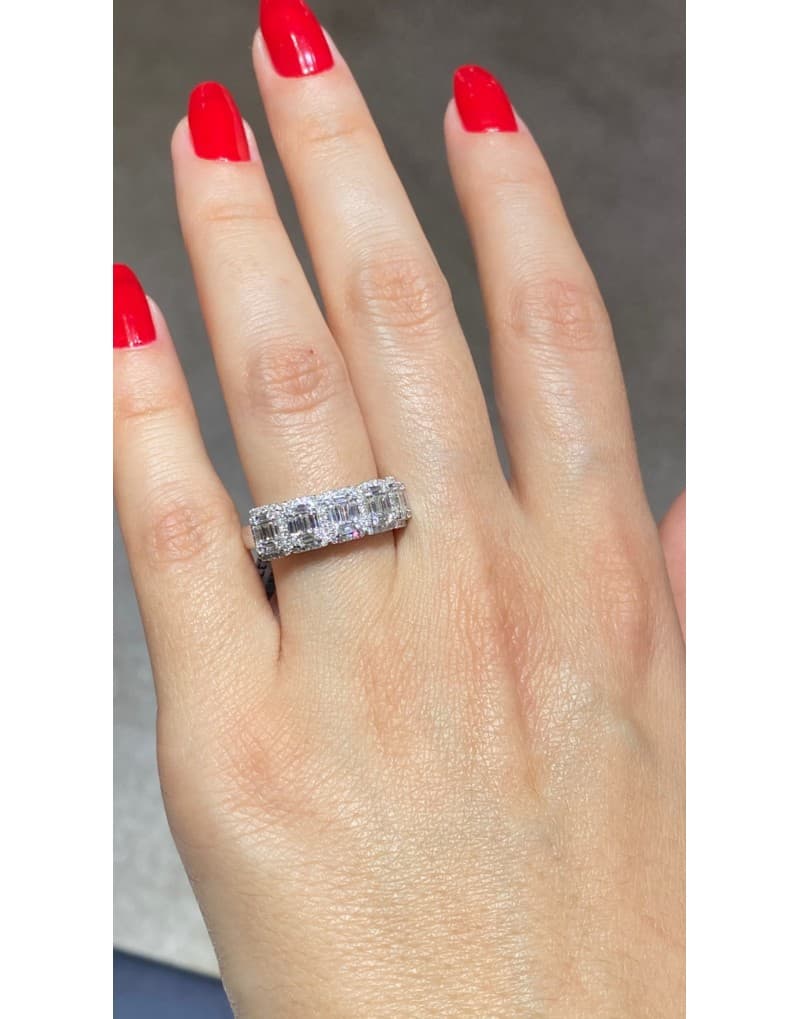 0.90ct Baget Pırlanta Beştaş