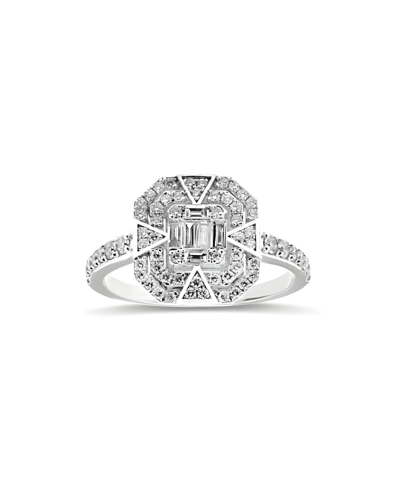 0.80ct F rengi Pırlanta Baget Yüzük