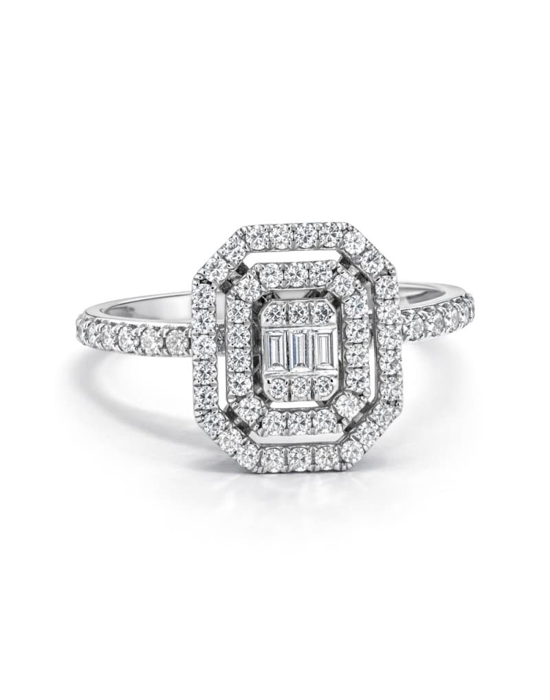 0.70ct F Rengi Baget Pırlanta Yüzük