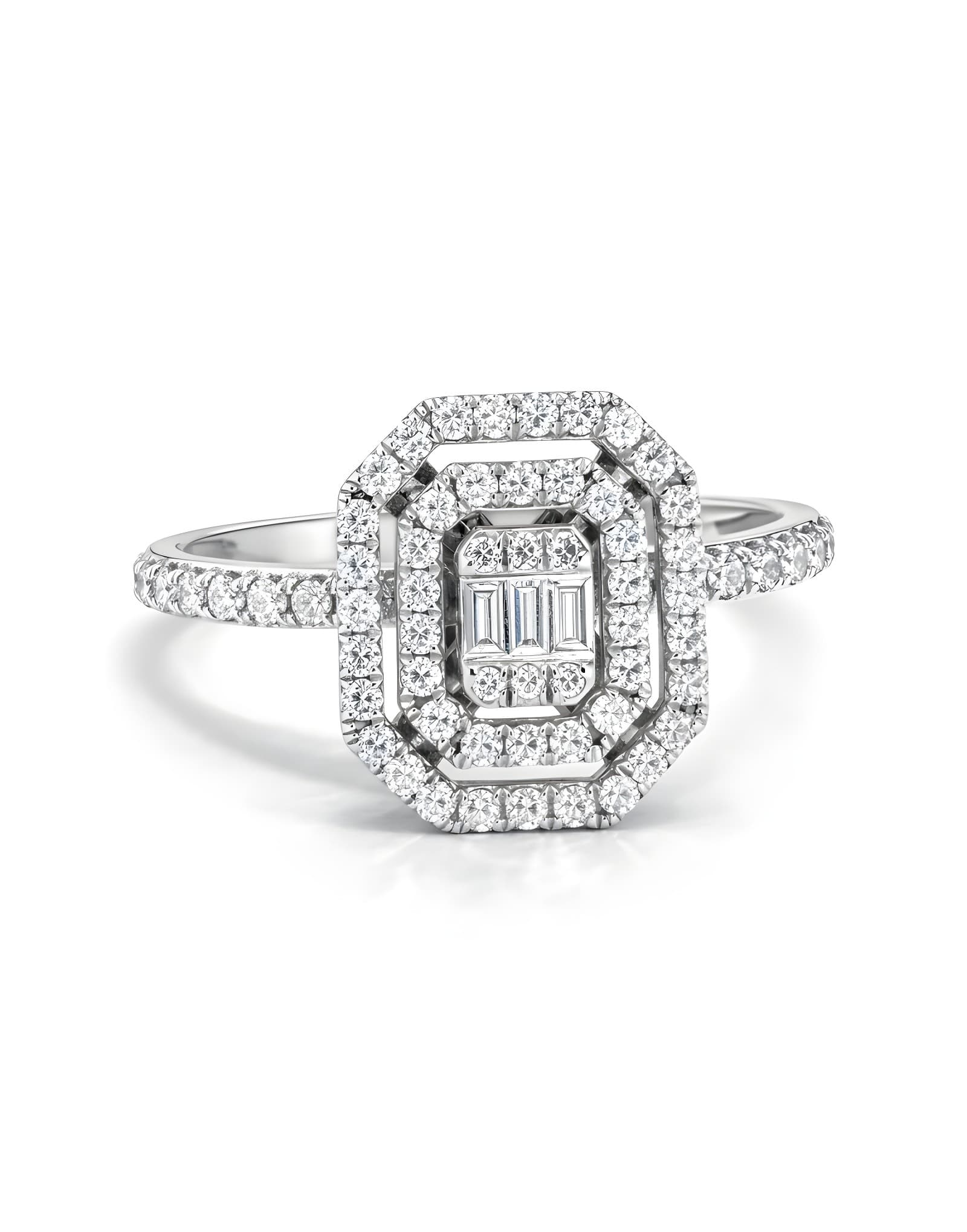 0.70ct F Rengi Baget Pırlanta Yüzük