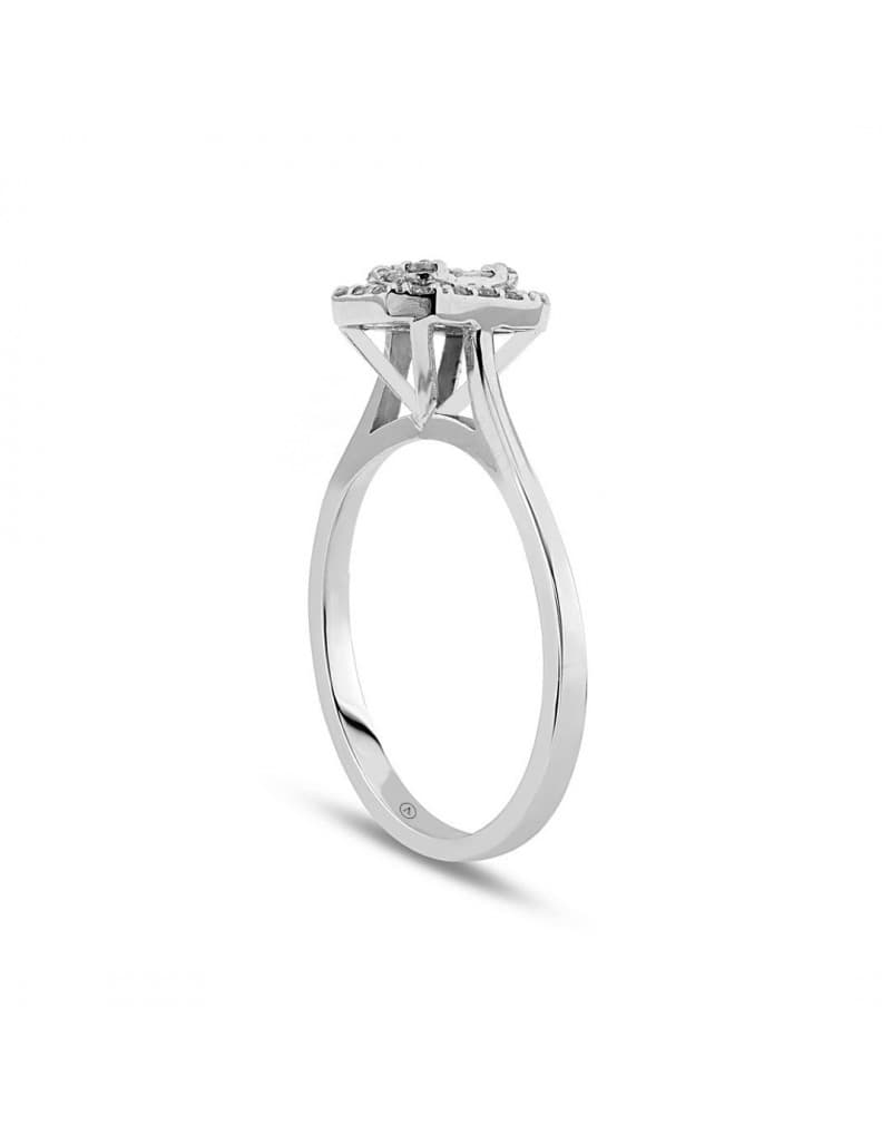 0.30ct F Rengi Baget Pırlanta Yüzük