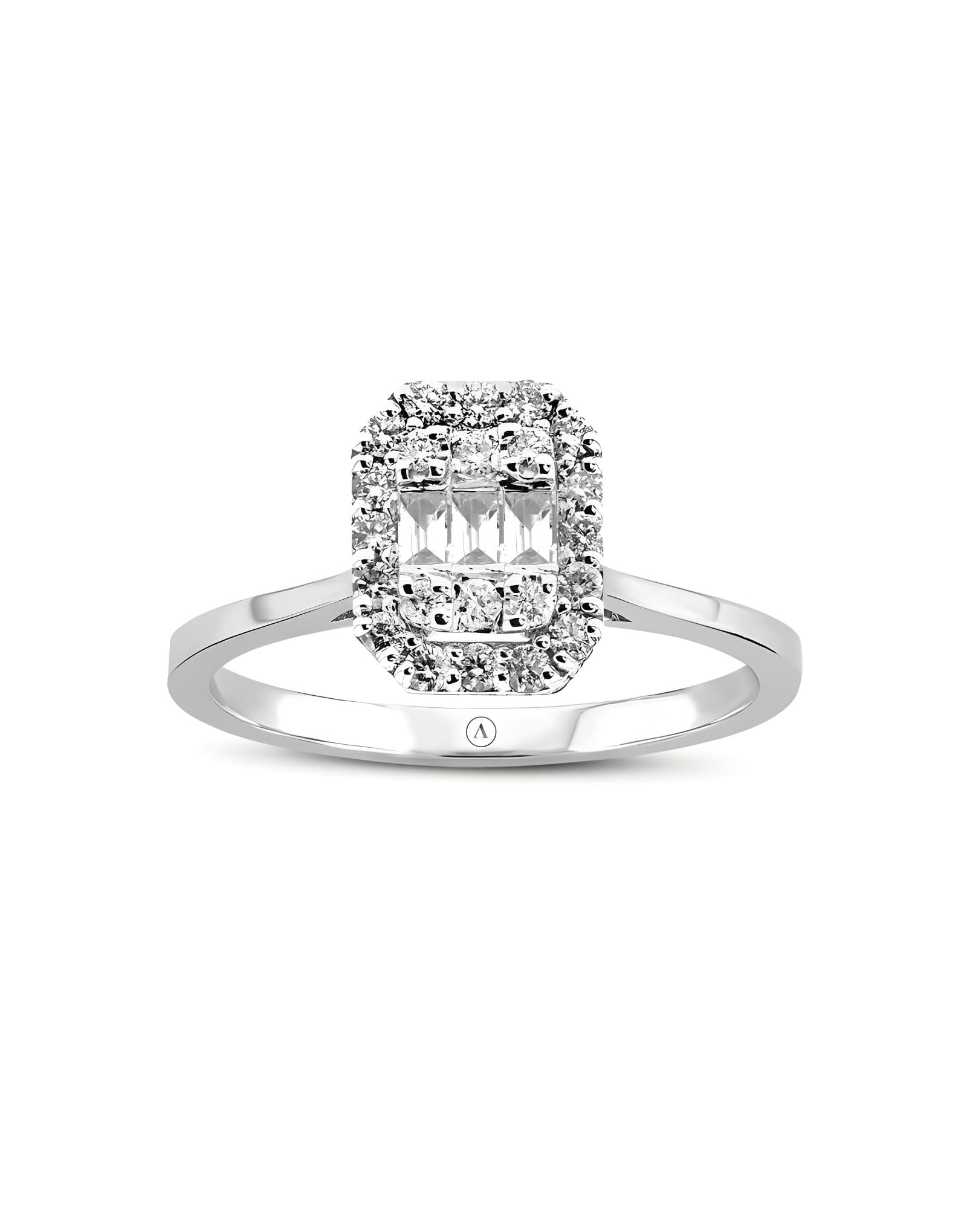 0.30ct F Rengi Baget Pırlanta Yüzük