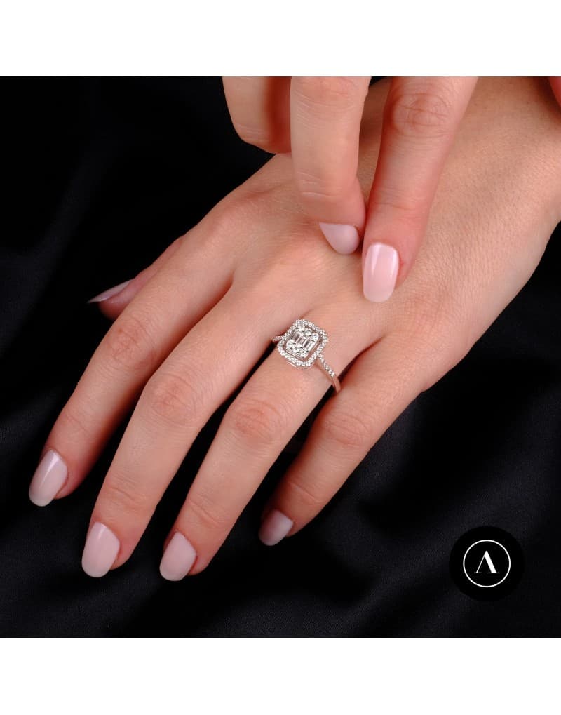 0.50ct F Rengi Baget Pırlanta