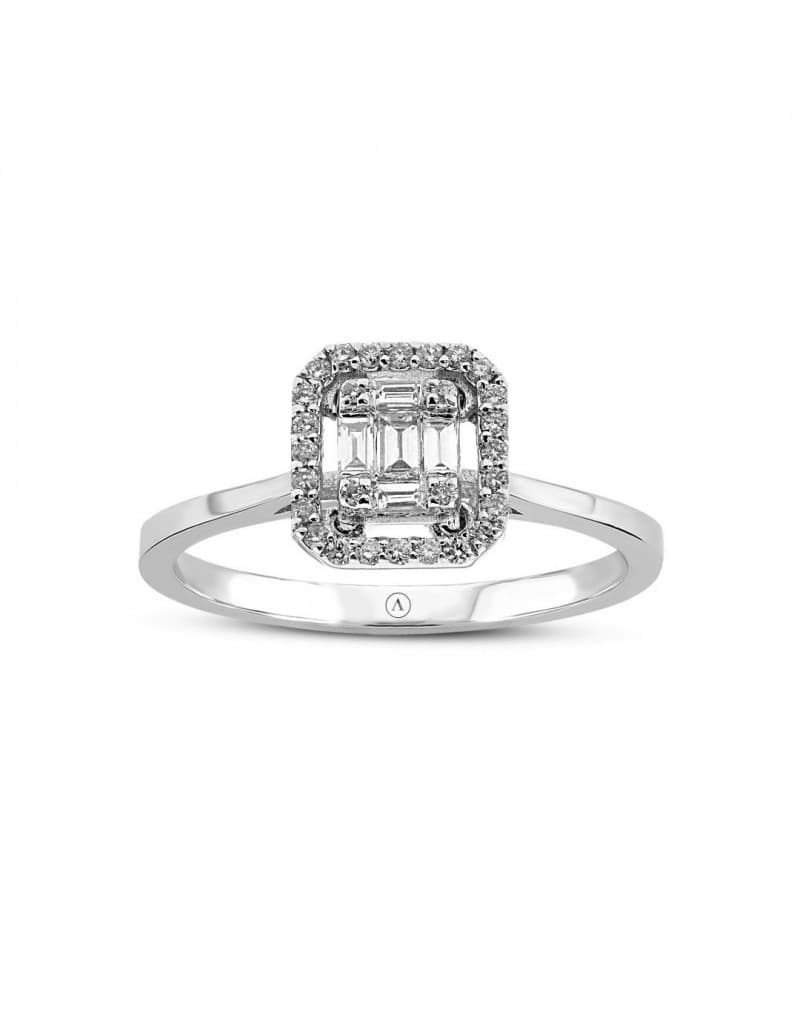 0.11ct F Rengi Çiçek Pırlanta Yüzük