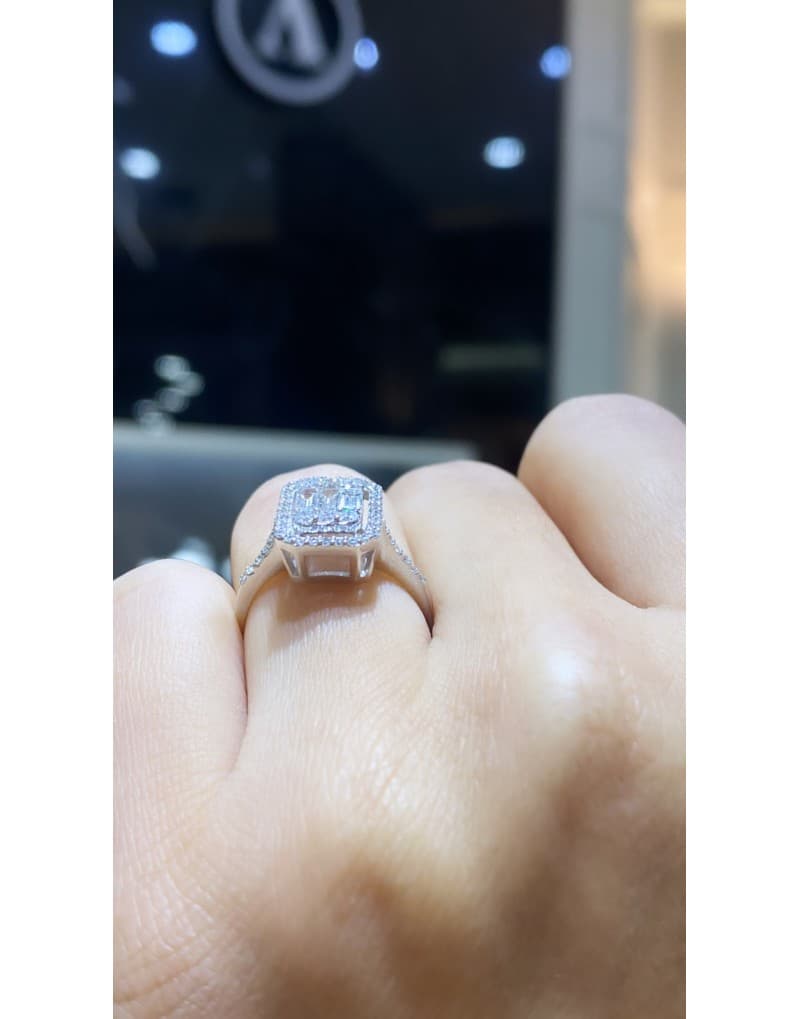 0.60ct F Rengi Baget Pırlanta Altın Yüzük