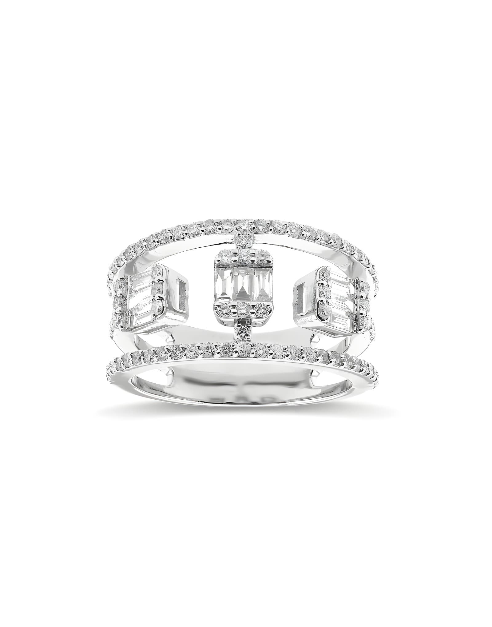 0.90ct F Rengi Baget Pırlanta Stil Yüzük