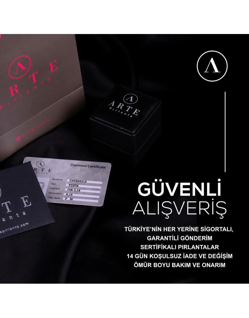 0.10ct Şerit Pırlanta Yüzük