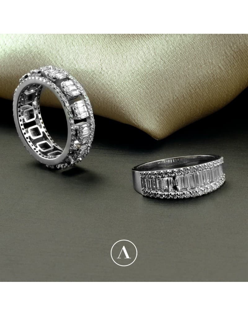 2.10ct F rengi Pırlanta Baget Tamtur