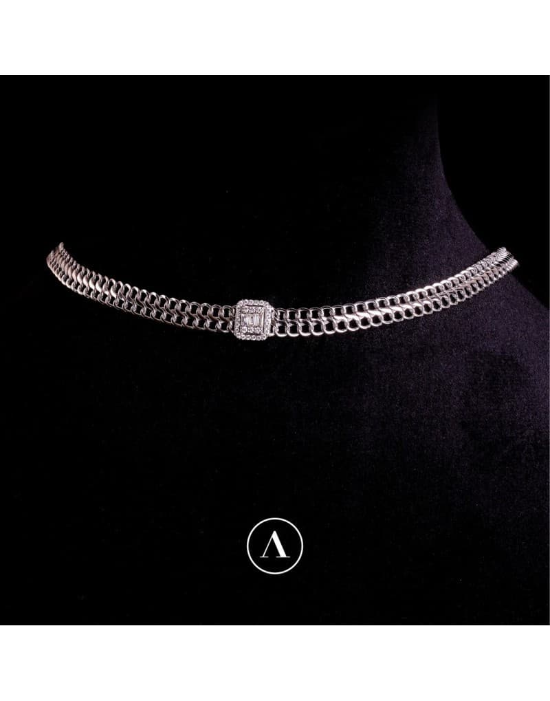 0.30ct F Rengi Baget Pırlanta Choker