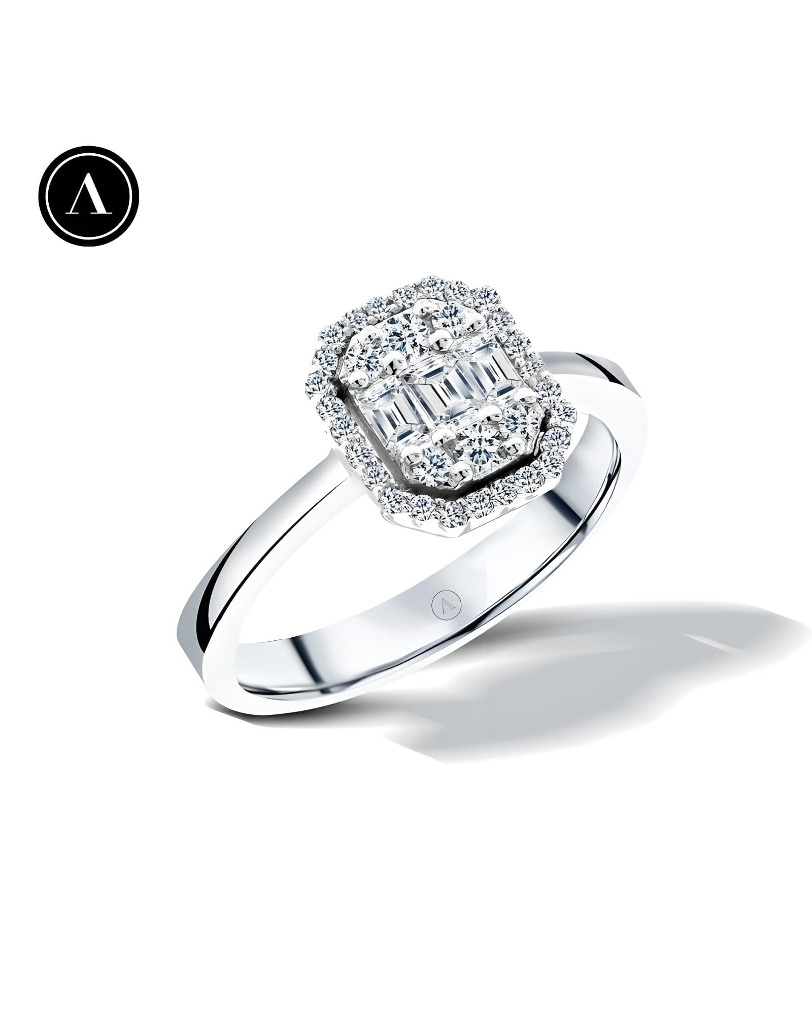 0.40ct F rengi Baget Pırlanta Yüzük