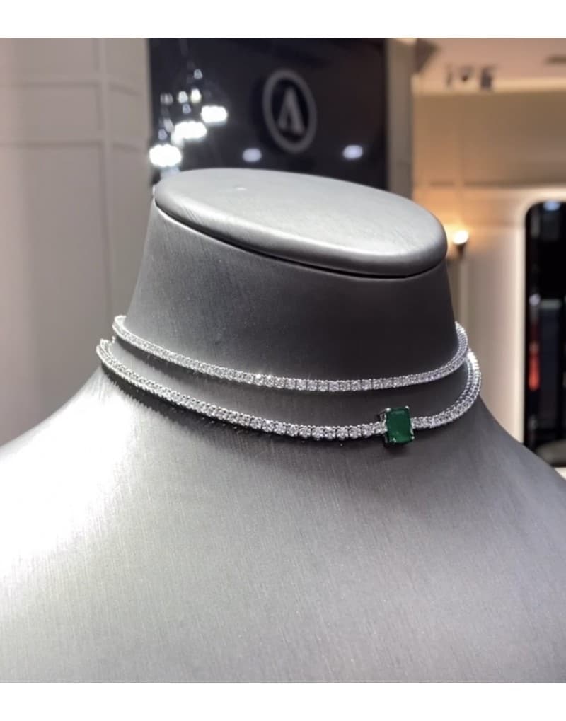 3.50ct F rengi Tennis Choker