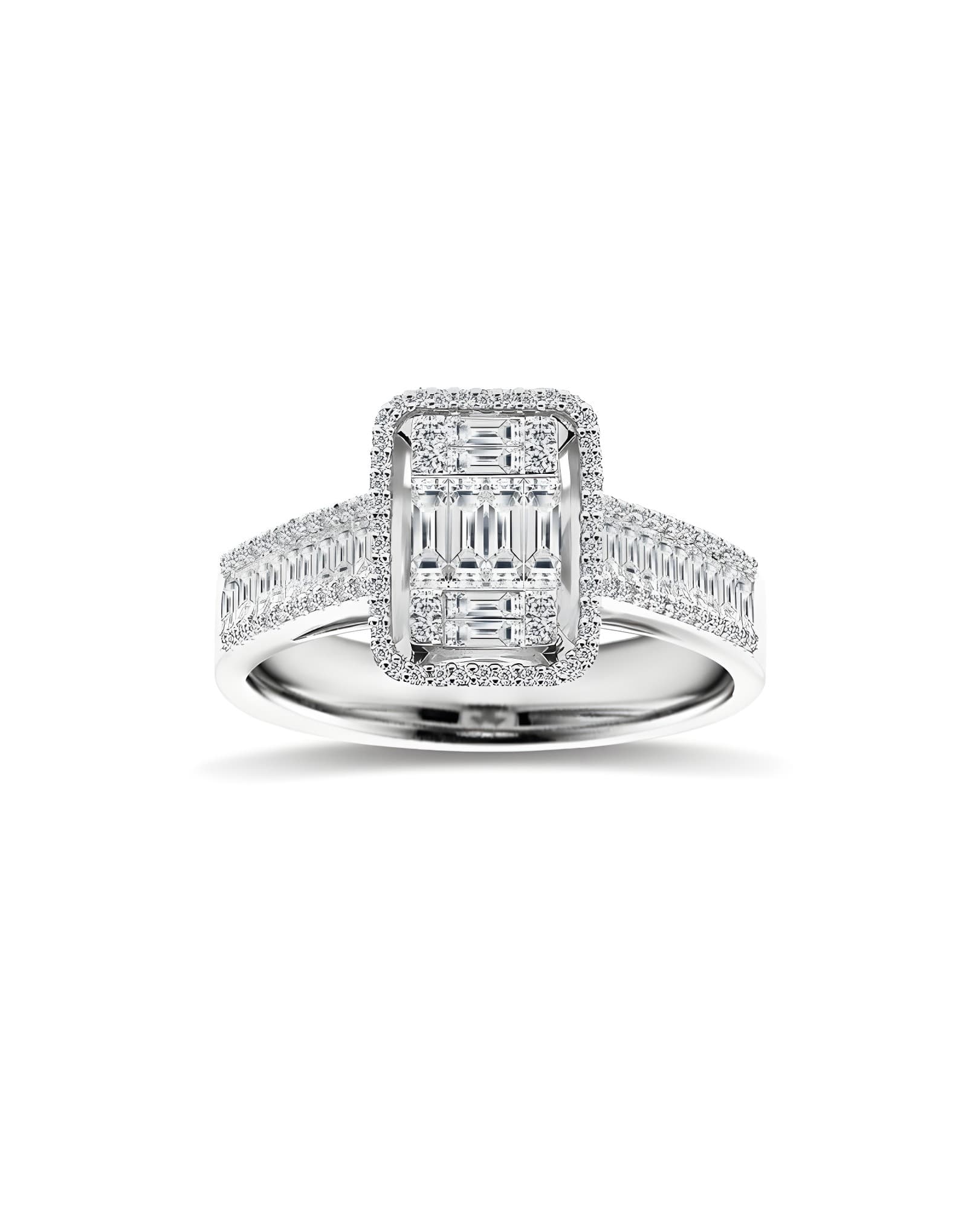 0.65ct F Rengi Baget Pırlanta Yüzük