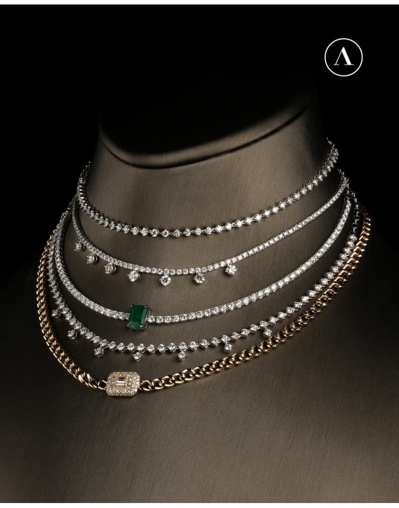 2.60ct F Rengi Tennis Choker Çapraz