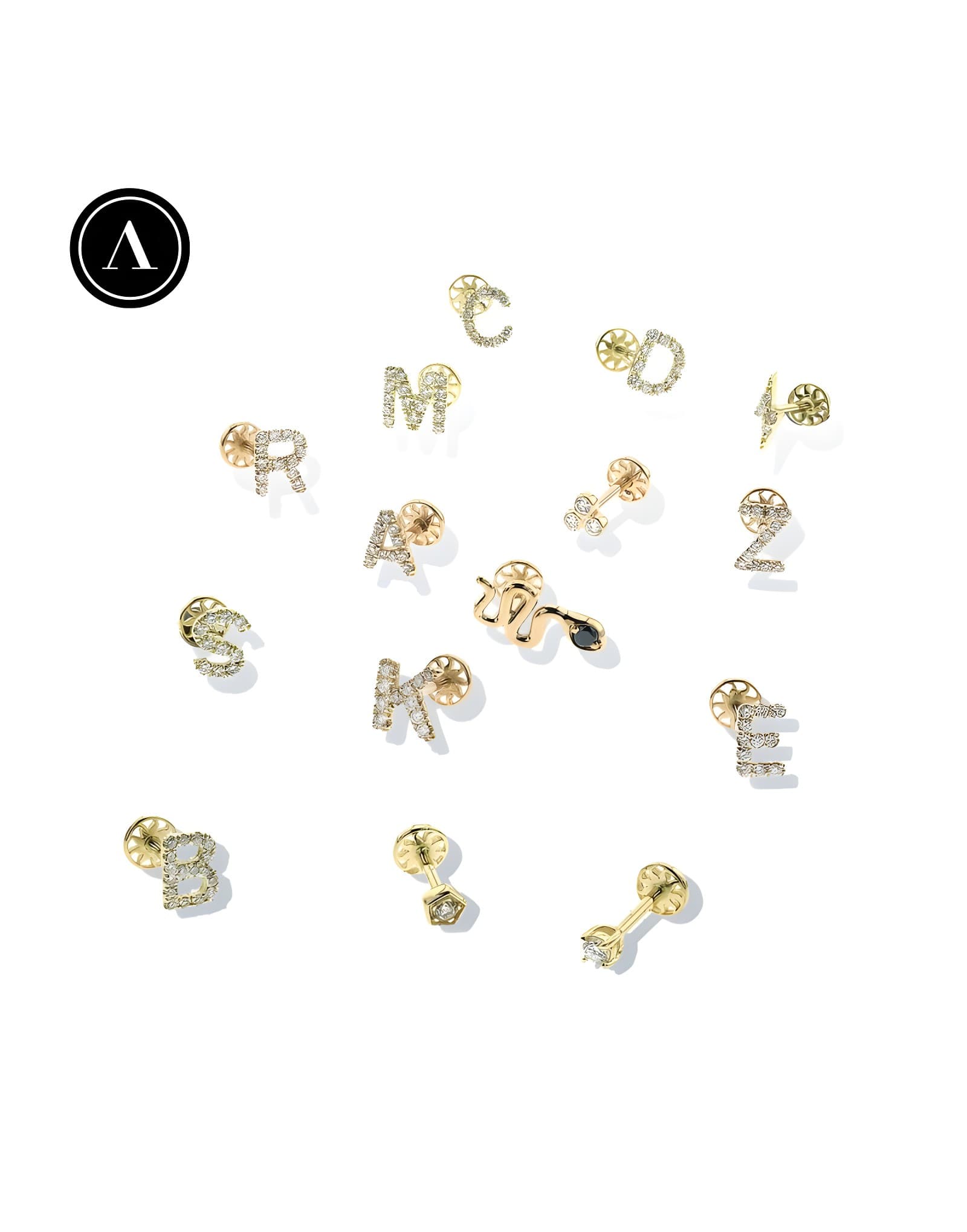 Tragus Harf Pırlanta Küpe