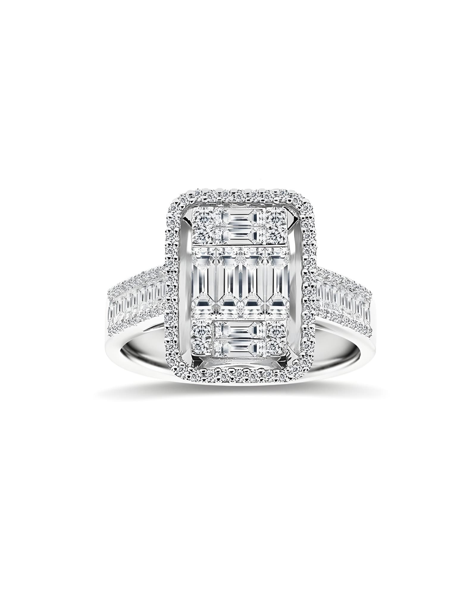 0.80ct F Rengi Baget Pırlanta Yüzük