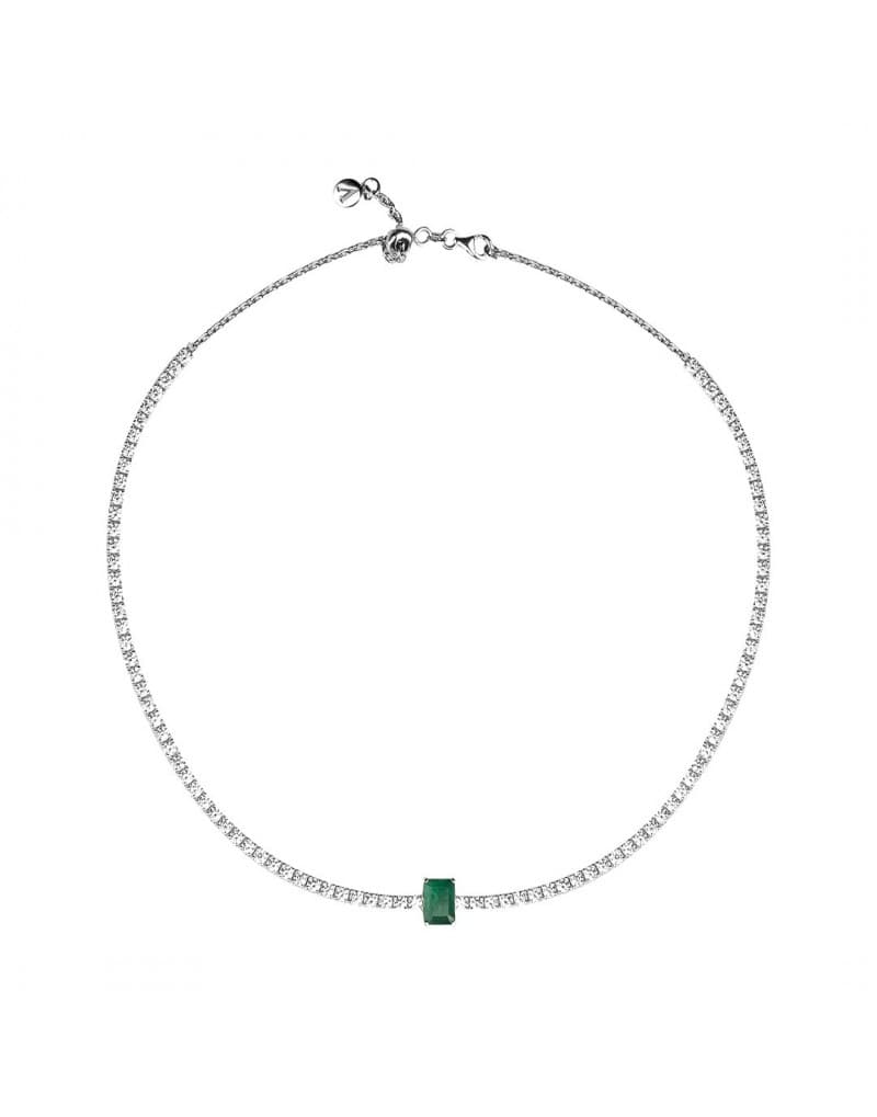 7.50 ct F Rengi Pırlanta x Zümrüt Choker