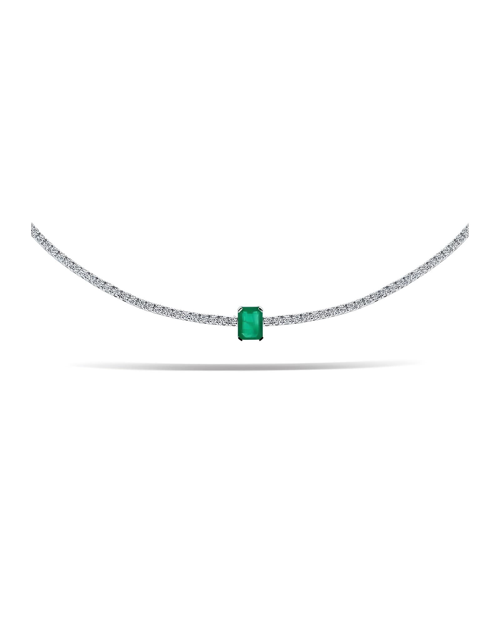 7.50 ct F Rengi Pırlanta x Zümrüt Choker