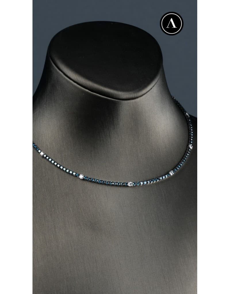 4.55ct Mavi Pırlantalı Choker