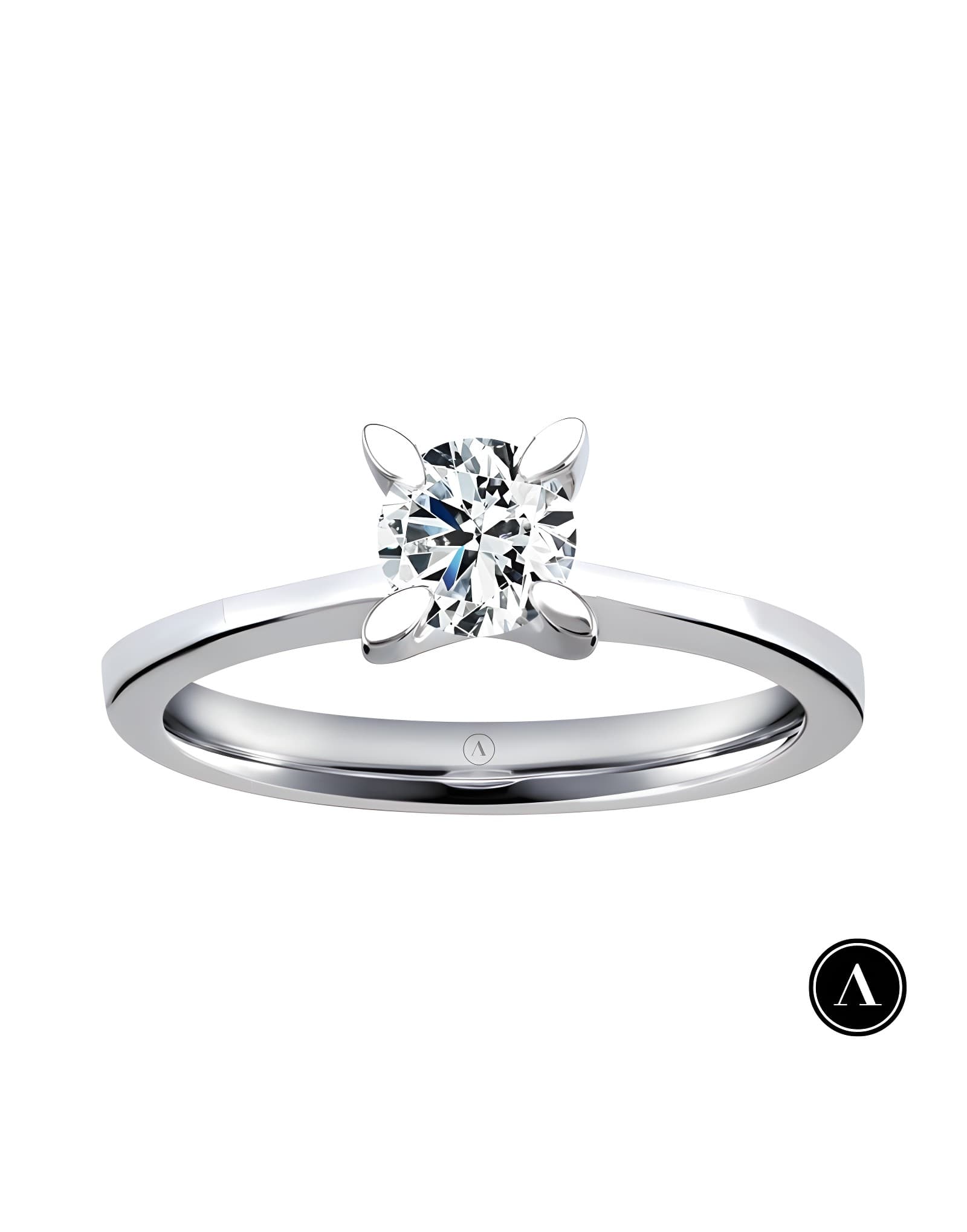 HRD 0.52ct F Rengi Pırlanta Tektaş Altın Yüzük