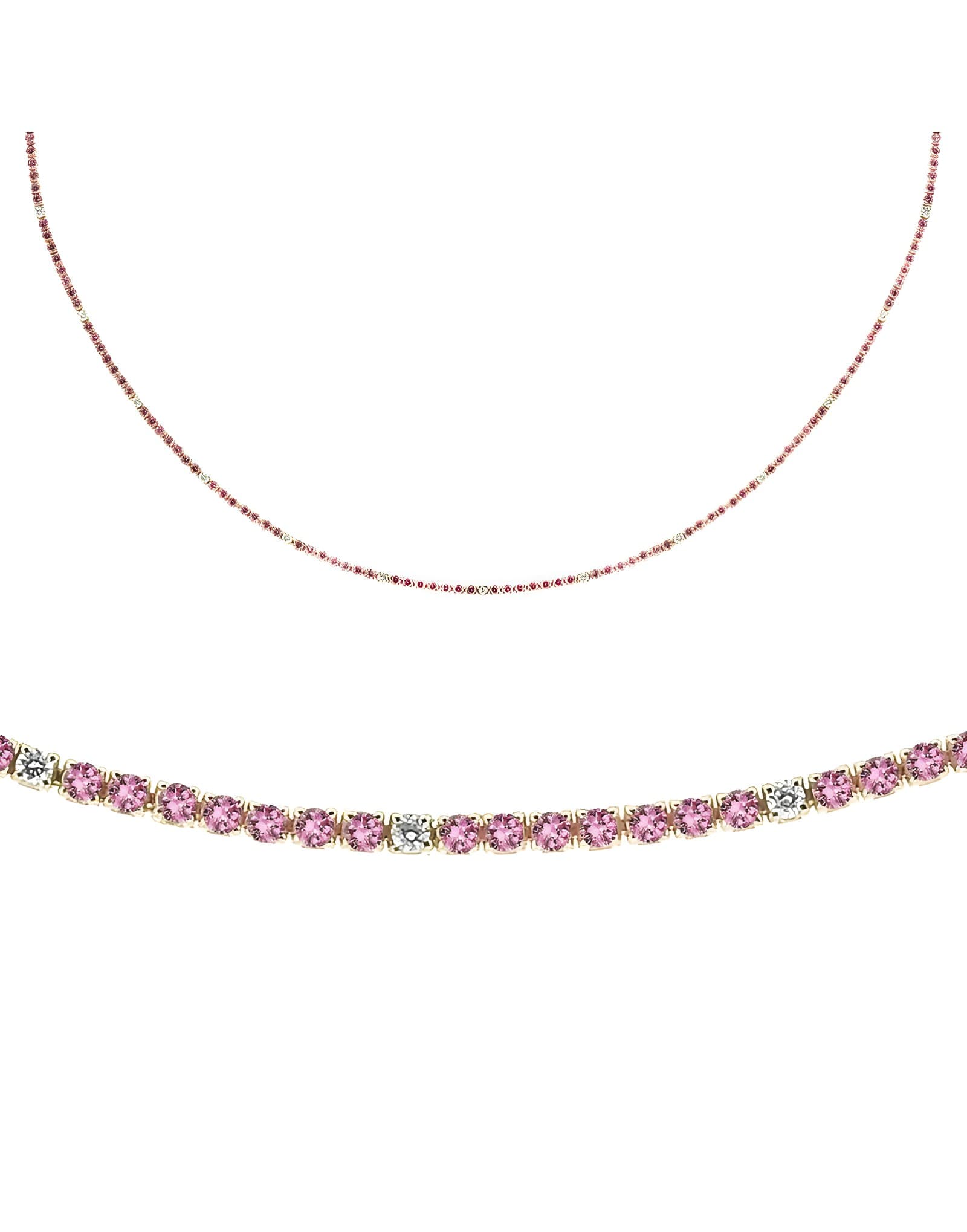 Pink Safir ve Pırlantalı Choker