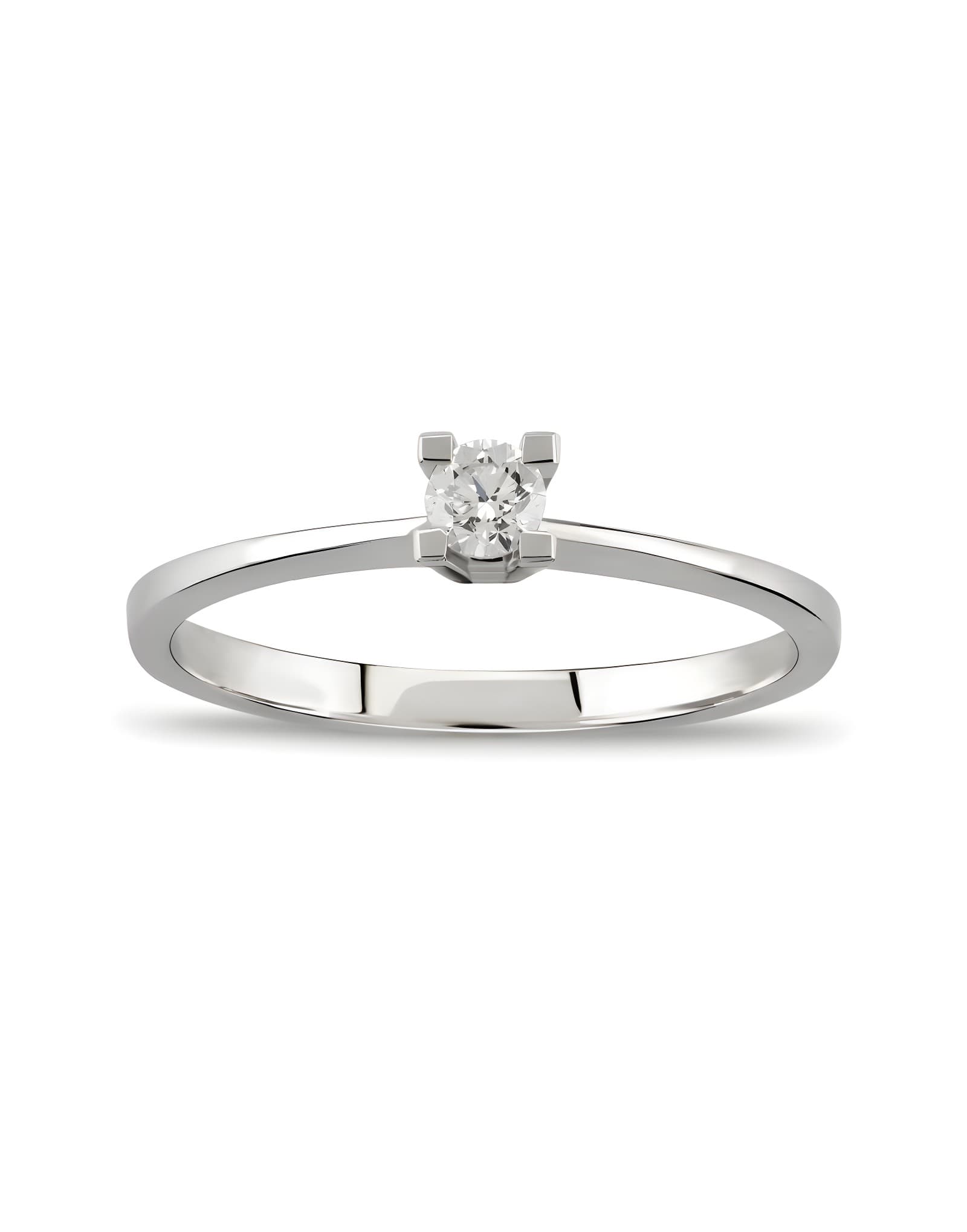 HRD 0.25ct F Rengi Pırlanta Tektaş Yüzük