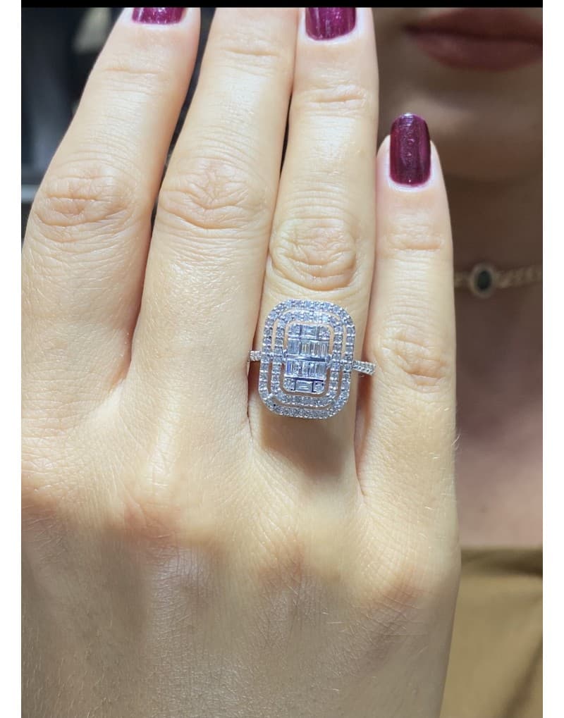 Vero 1.05ct F Rengi Baget Pırlanta Yüzük
