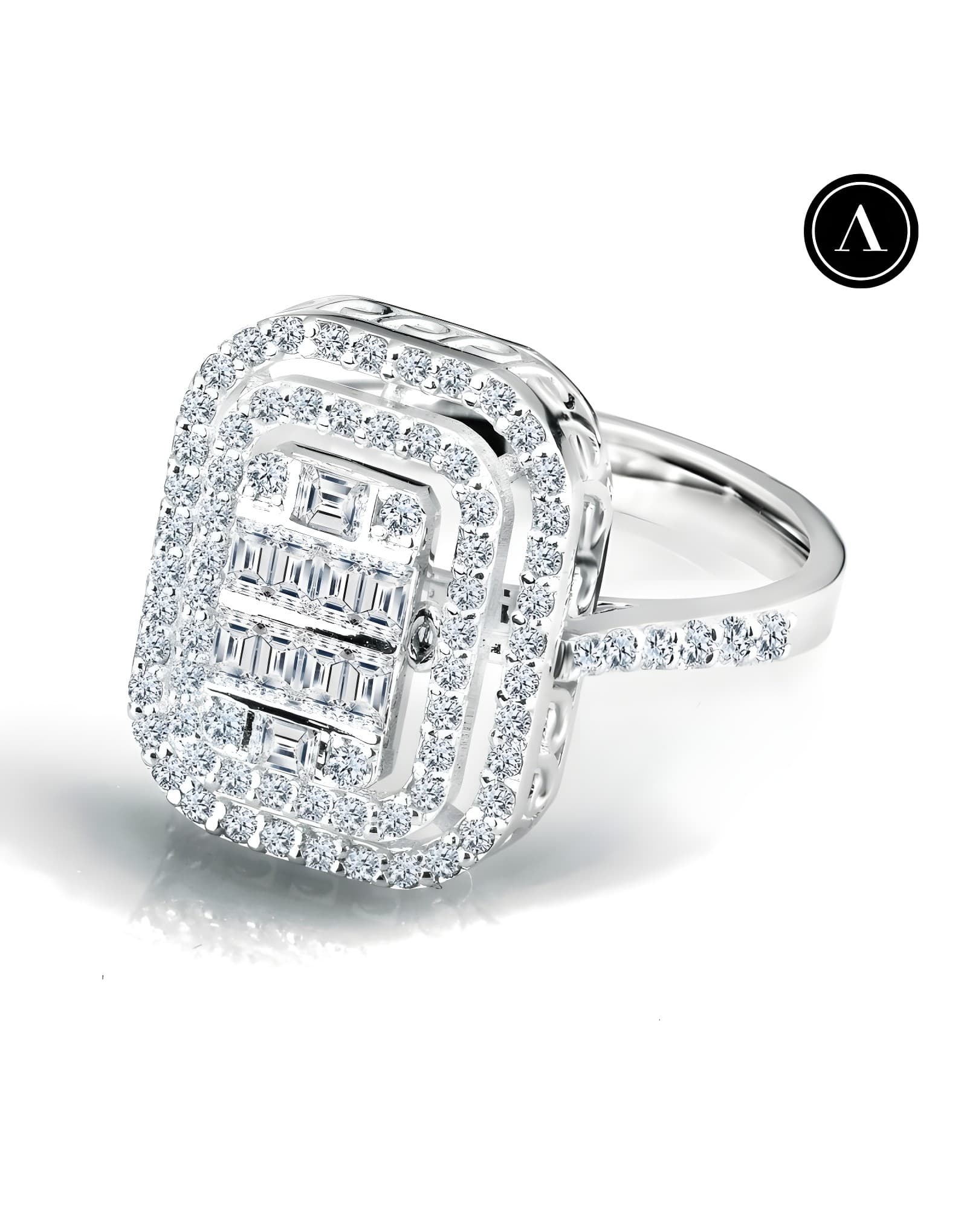 Vero 1.05ct F Rengi Baget Pırlanta Yüzük
