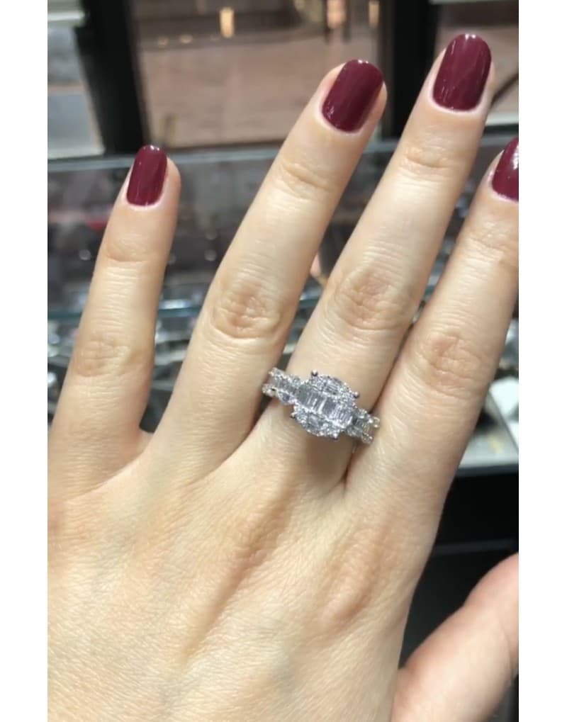 1.15ct F Rengi Baget Pırlanta Yüzük