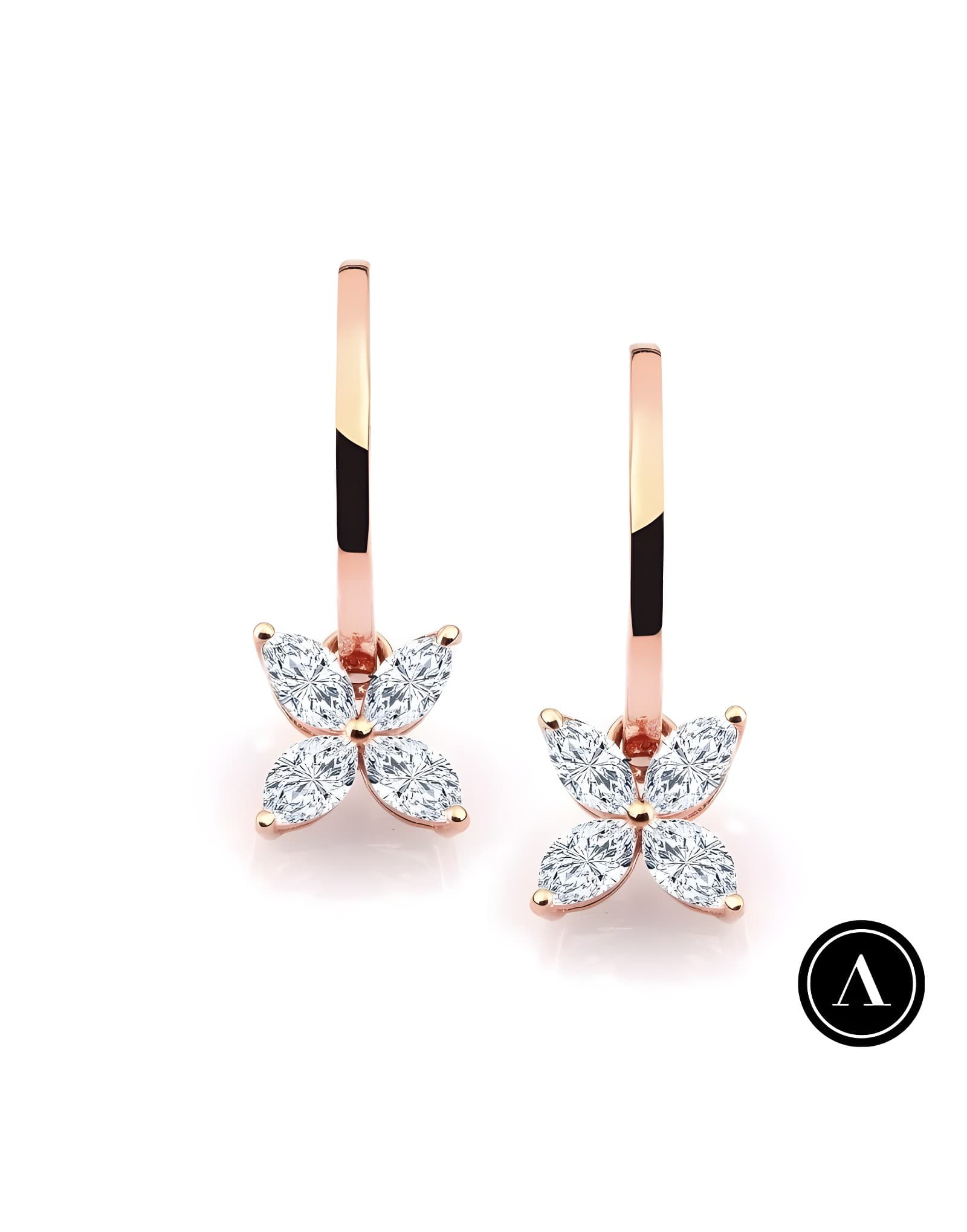 4 Markiz 0.90 ct Stil Küpe