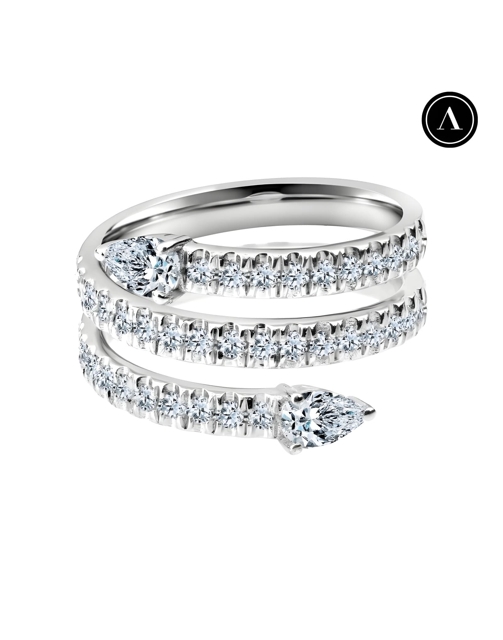 1.00ct F Rengi Damla Sarmal Yüzük