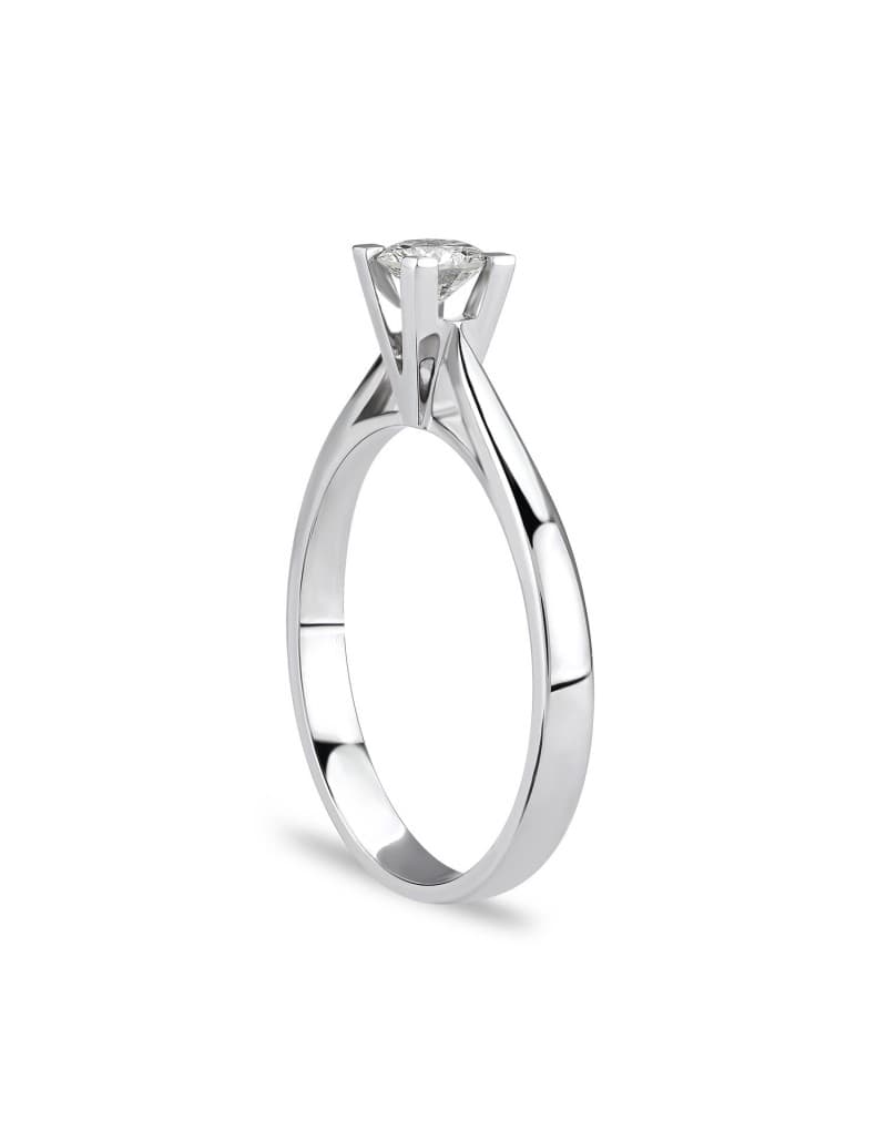 HRD 0.18ct F Rengi SIPırlanta Tektaş Altın Yüzük