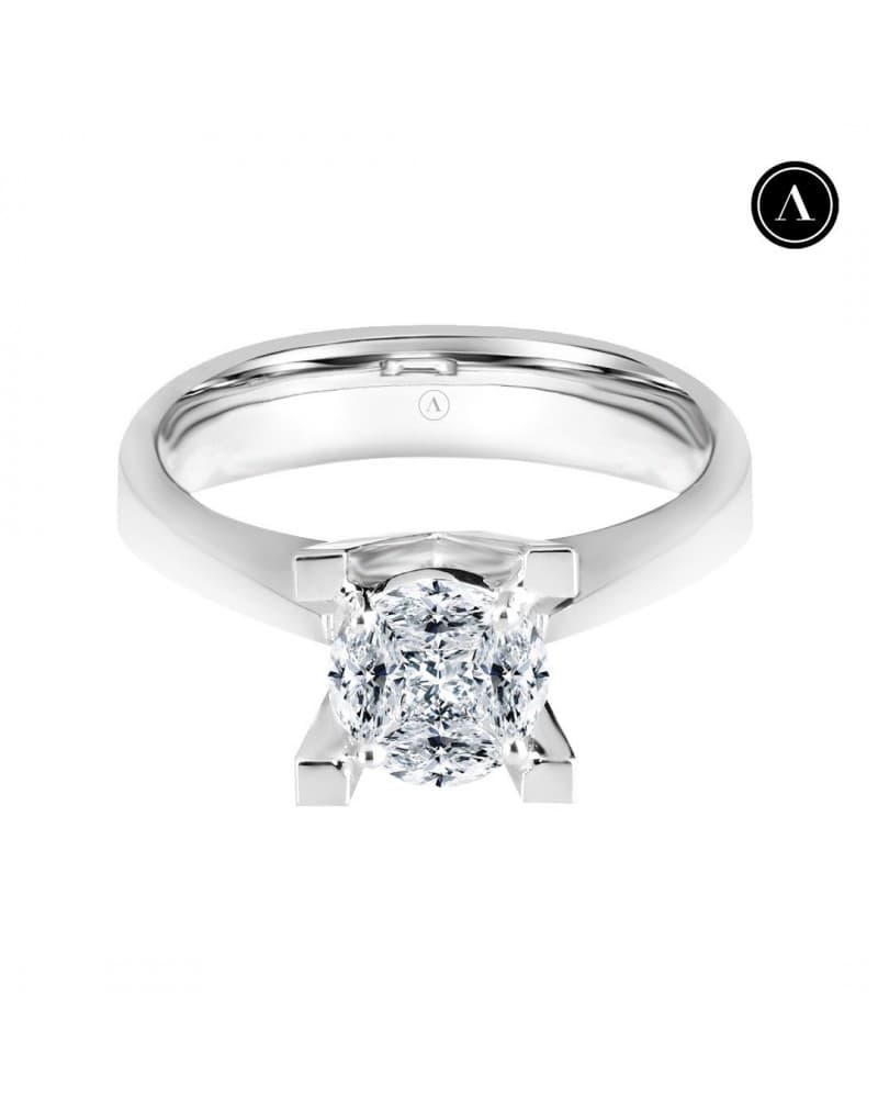 0.40ct F Rengi 1.00ct Görünümlü Tektaş Yüzük
