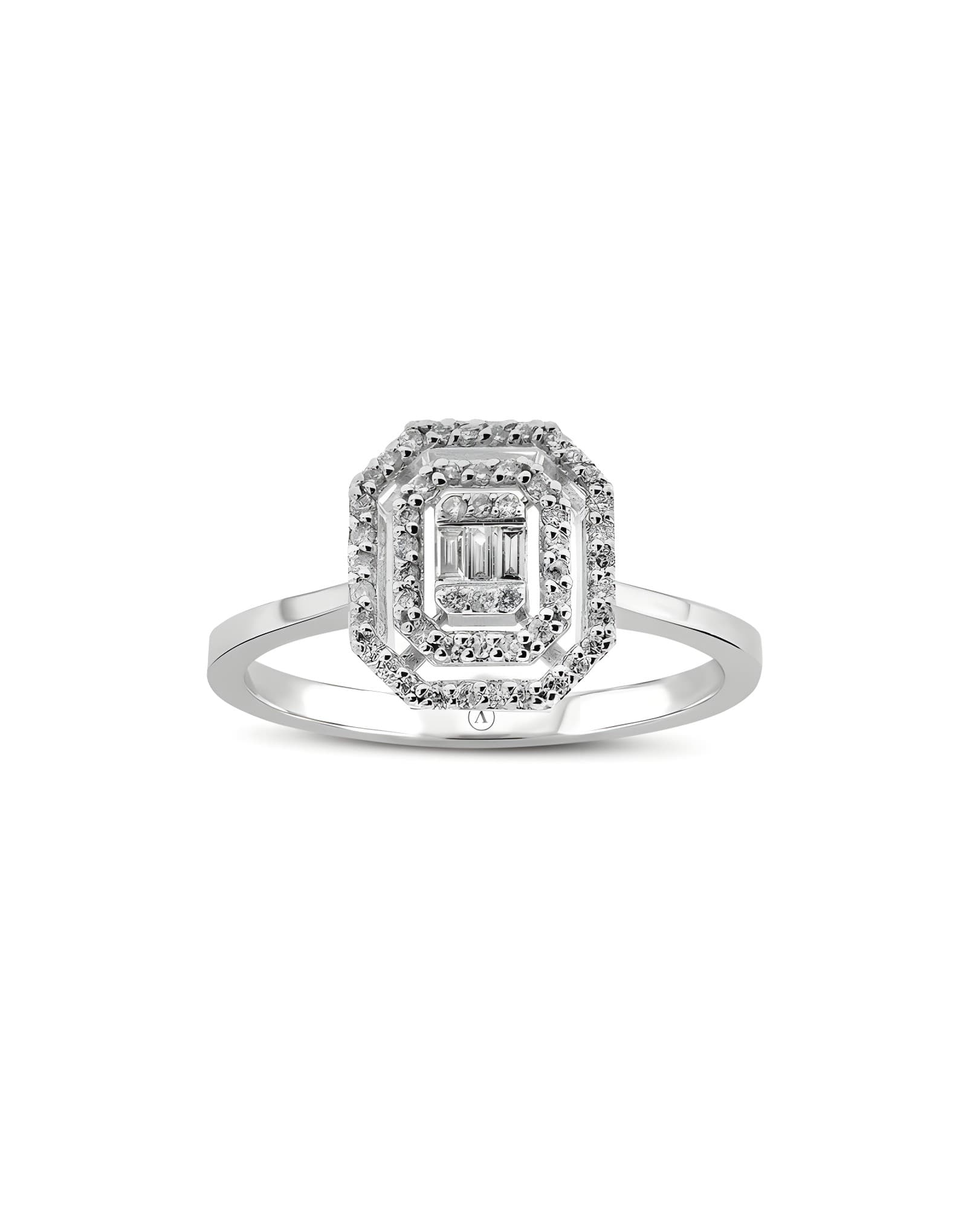 0.25ct F Rengi Baget Pırlanta Altın Yüzük