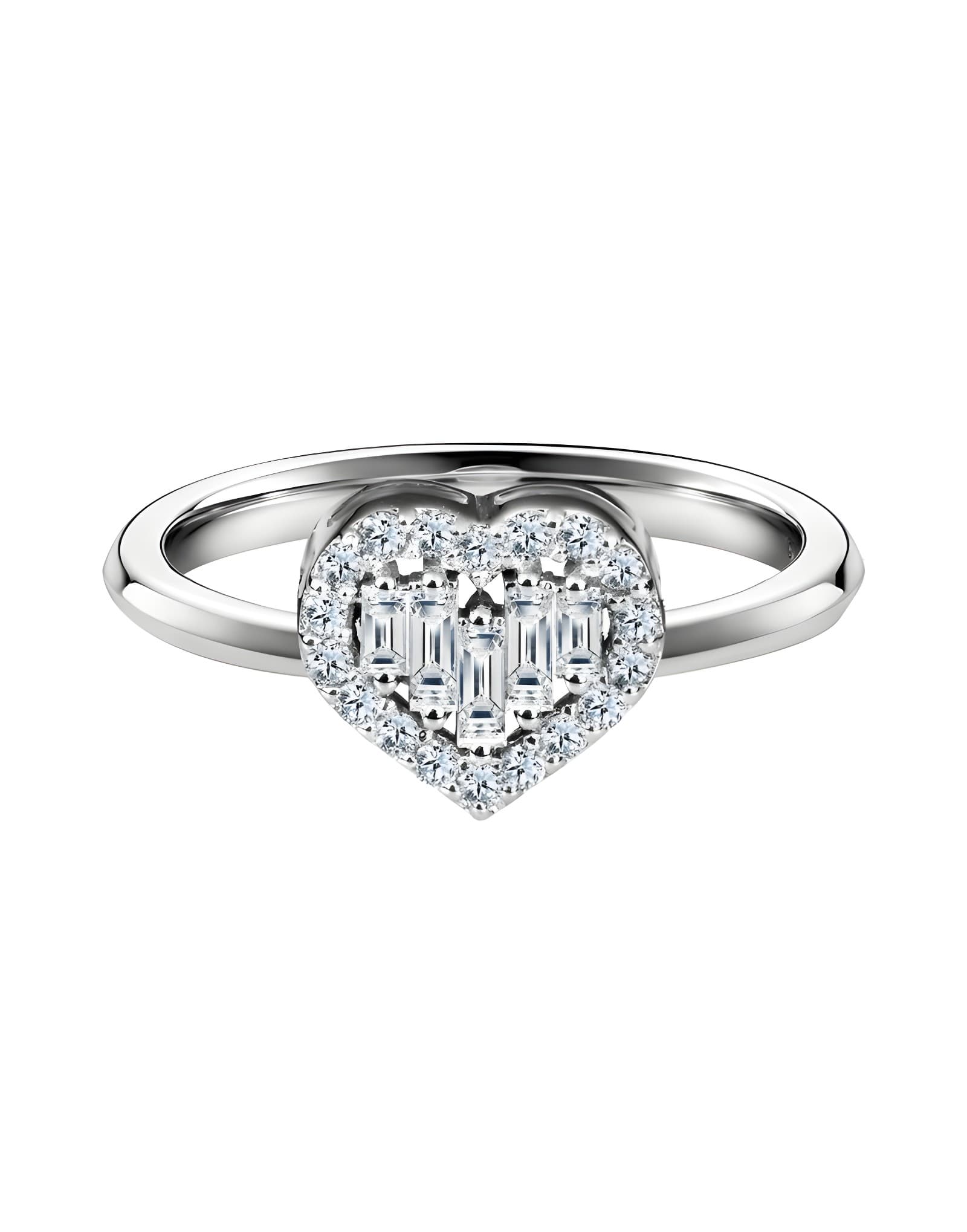 0.20ct Arte Love Baget Pırlanta Altın Yüzük