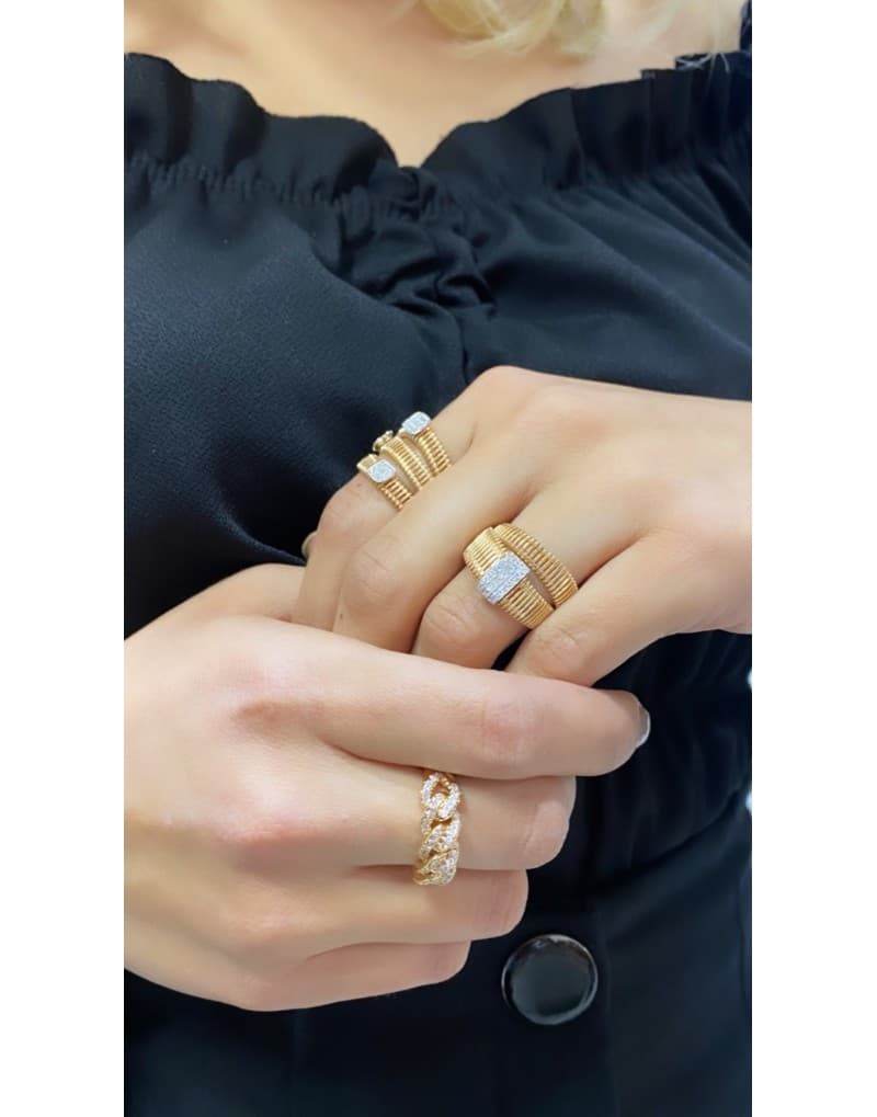 Tals Triple 0.26ct Pırlanta Altın Yüzük