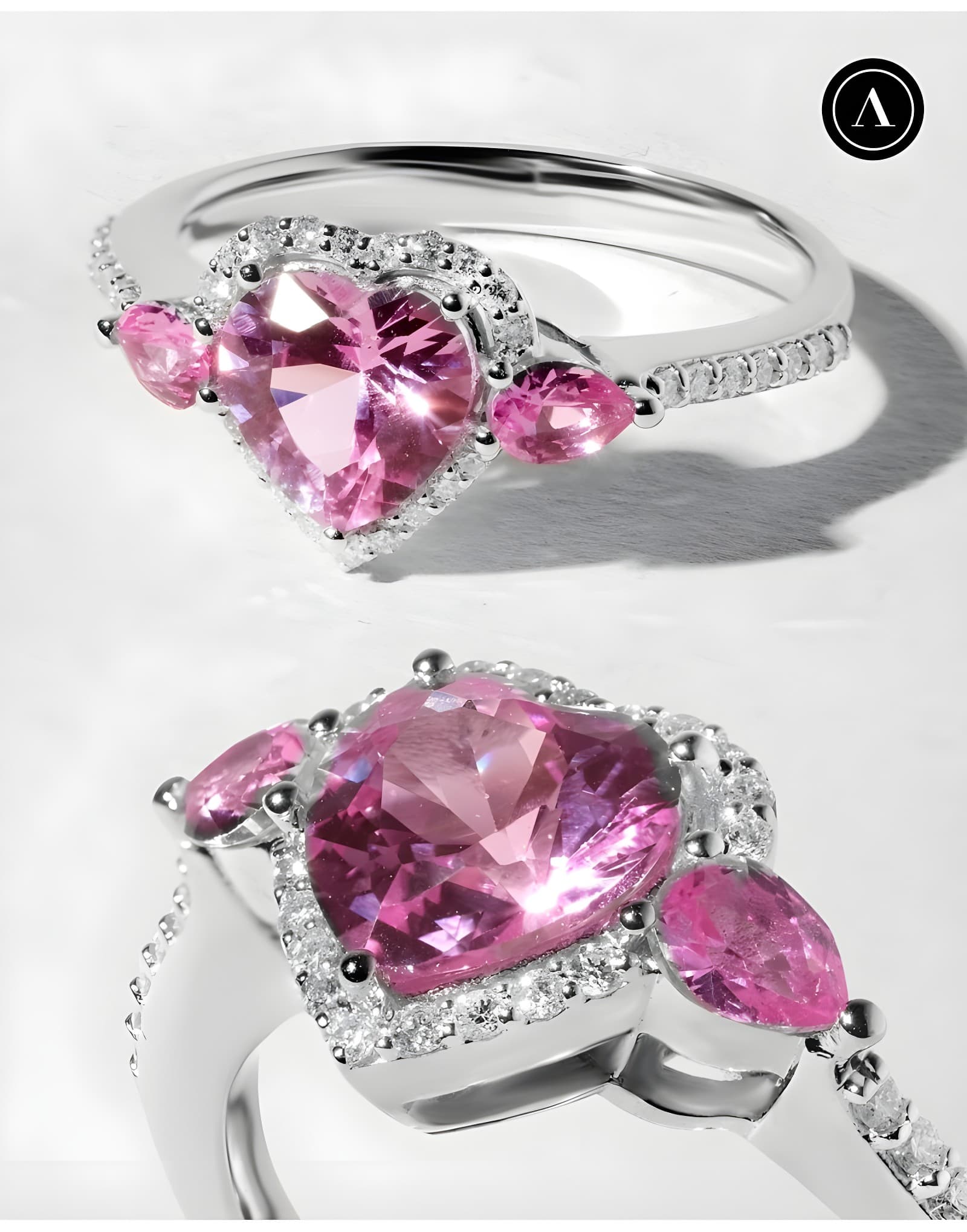 Arte Pink Safir ve Pırlanta Yüzük