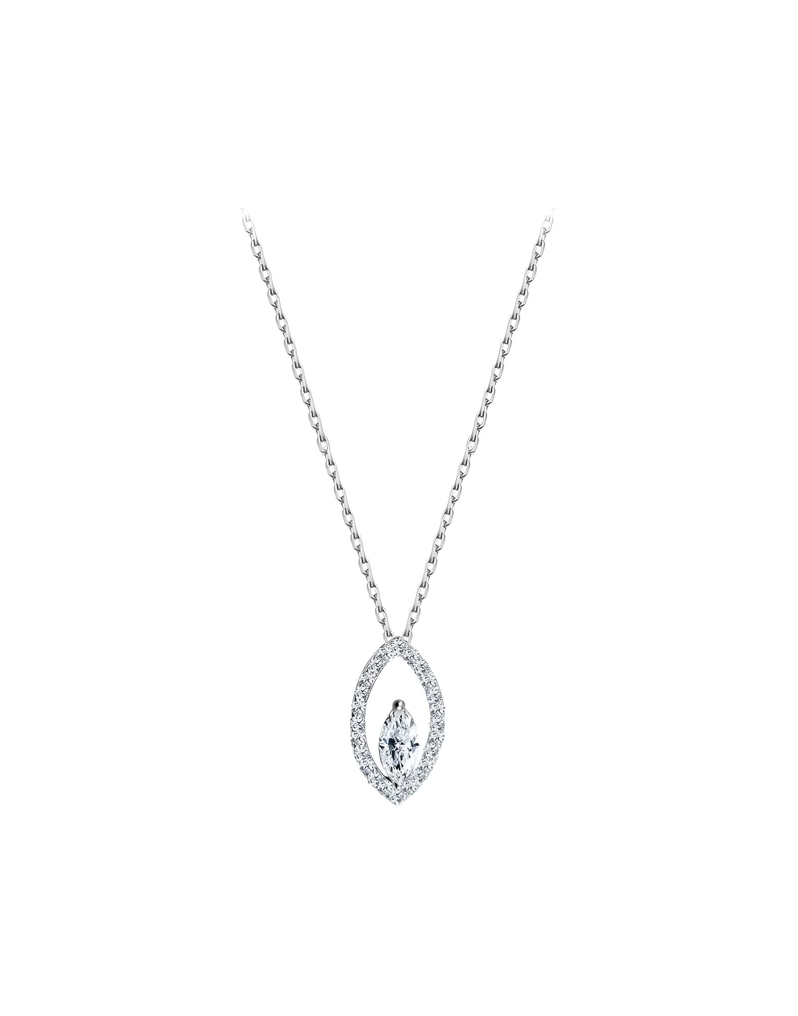 0.45ct Fvs Markiz Pırlantalı Altın Kolye