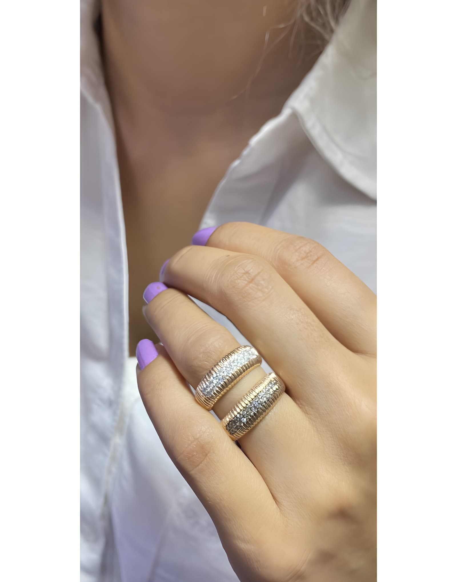 Bianco 0.18ct Stil Pırlanta Altın Yüzük