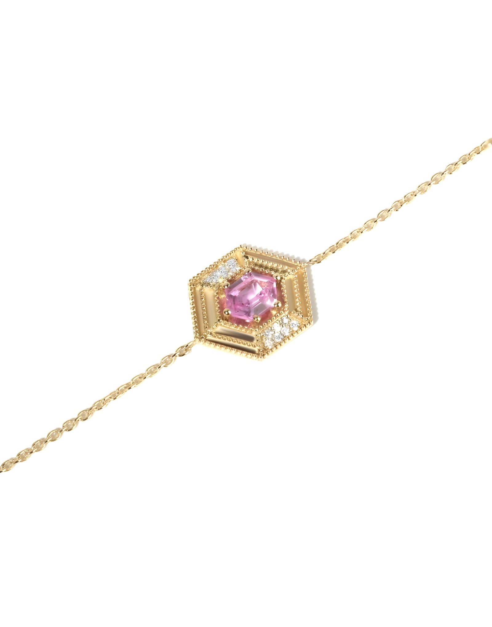 Treviso Pink Pırlantalı Altın Bileklik