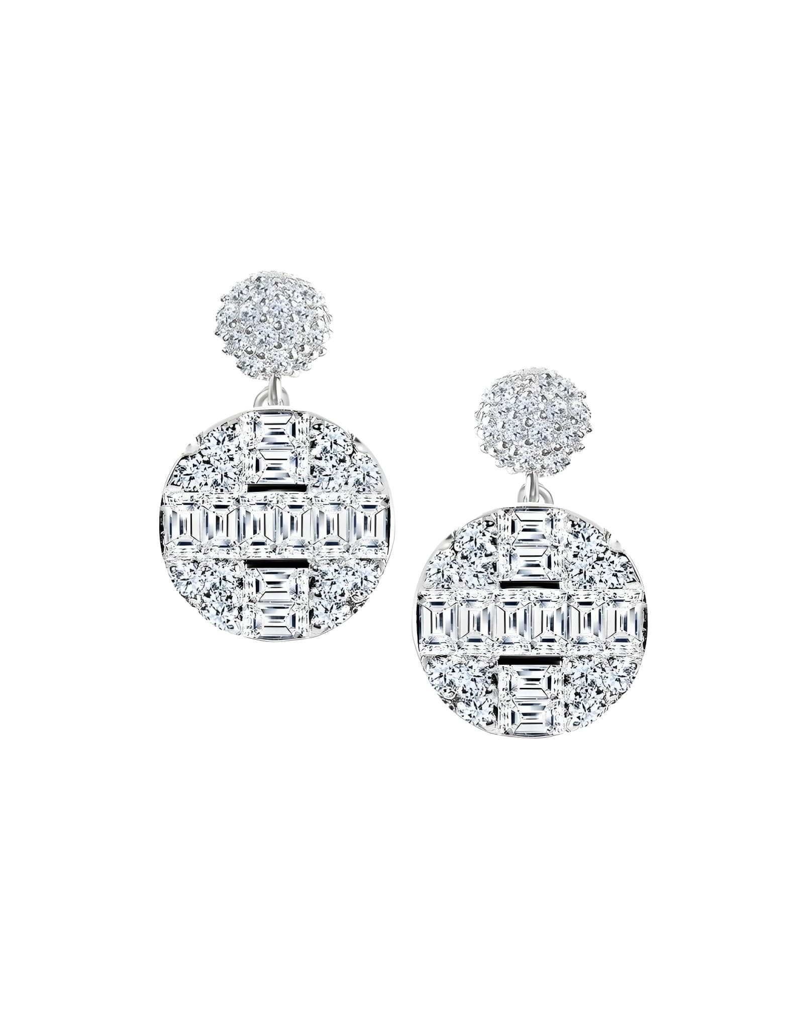 1.40ct Fvs Baget Pırlantalı Altın Küpe