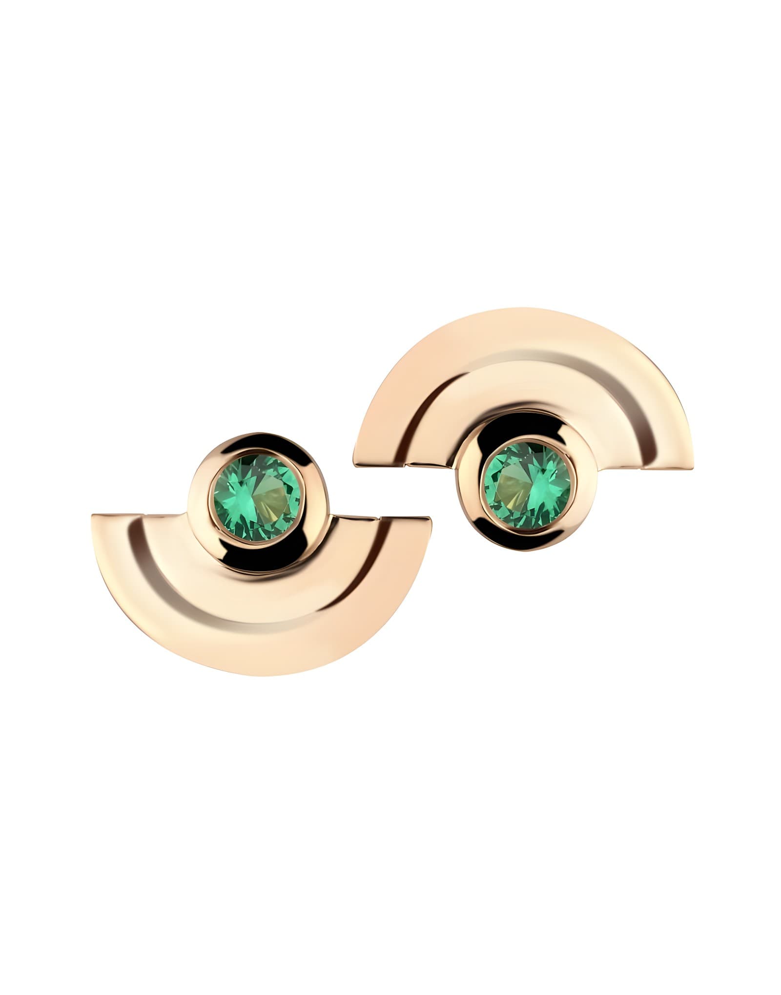 Arco Emerald Altın Küpe