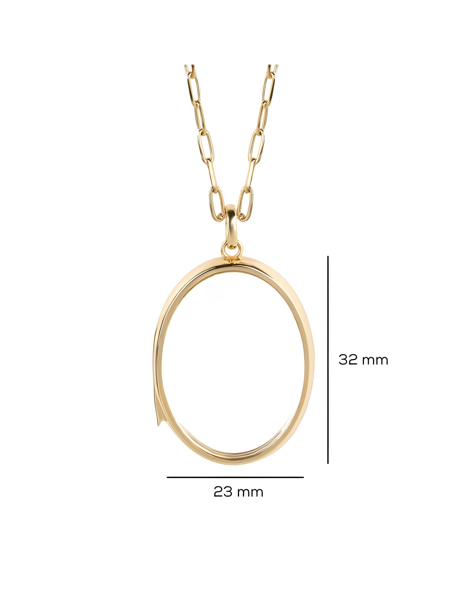 Oval Altın Kolye
